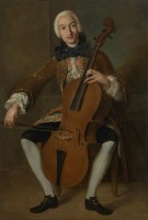 Porträt von Luigi Boccherini, Cello spielend (Pompeo Batoni, ca. 1764–1767)