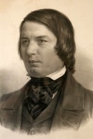 Robert Schumann im März 1850, Zeichnung von Adolph Menzel nach einer Daguerreotypie von Johann Anton Völlner.