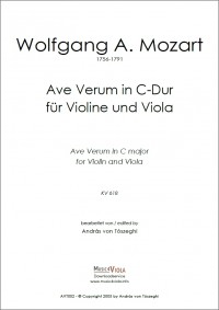 AVT002 • MOZART - Ave Verum - 2 Stimmen mit Partnerstimme i