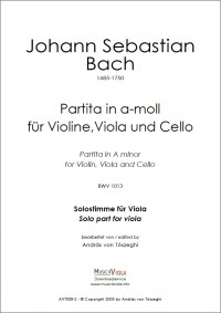AVT008-2 • BACH - Partita - Solo part for viola with violin p