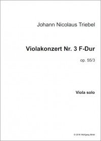 BIR003VA • TRIEBEL - Konzert Nr. 3 - Viola Solostimme