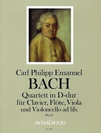 BP 1594 • BACH C.PH.E Quartet D major (Wq 94) -Score & Parts