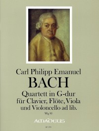 BP 1595 • BACH C.PH.E Quartet G major (Wq 95) -Score & Parts
