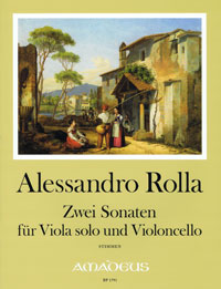 BP 1791 • ROLLA, A. 2 Sonaten für Viola solo und Violoncello
