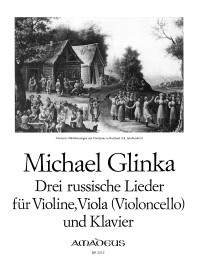 BP 2515 • GLINKA 3 russische Lieder  (Violine, Viola, Klav.)