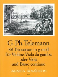 BP 487 • TELEMANN - Triosonate Nr.89 - Partitur und 3 Stimm