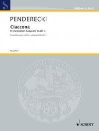 ED 20807 • PENDERECKI - Ciaccona - Score and parts