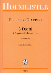FH 2876 • GIARDINI - 3 Duetti - Score