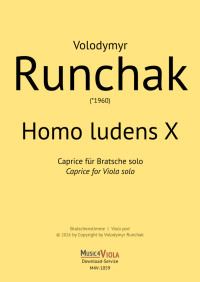 M4V-1059 &bull; RUNCHAK - Homo ludens X - Bratschenstimme