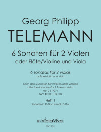 VV 151 • TELEMANN - 6 Sonaten für 2 Violen