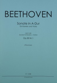 VV 208 • BEETHOVEN - Sonata - Piano score, part (1)