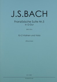 VV 351 • BACH - French Suite No. 5 - Score, parts (3)