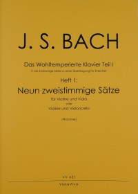VV 621 • BACH - Wohltemp. Klavier, part 1, booklet 1: 9 two