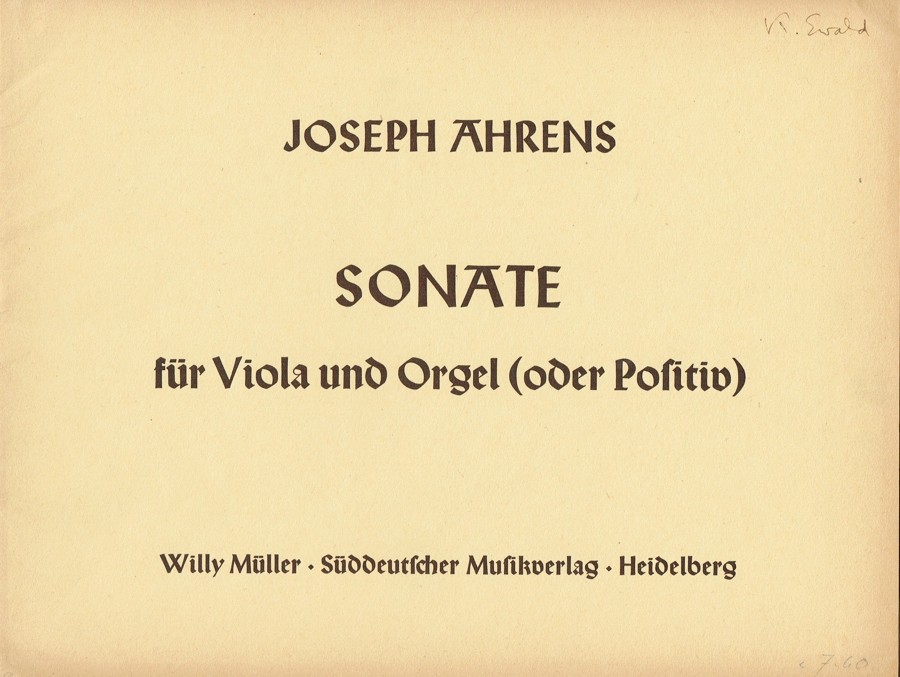 Sonate für Bratsche und Orgel