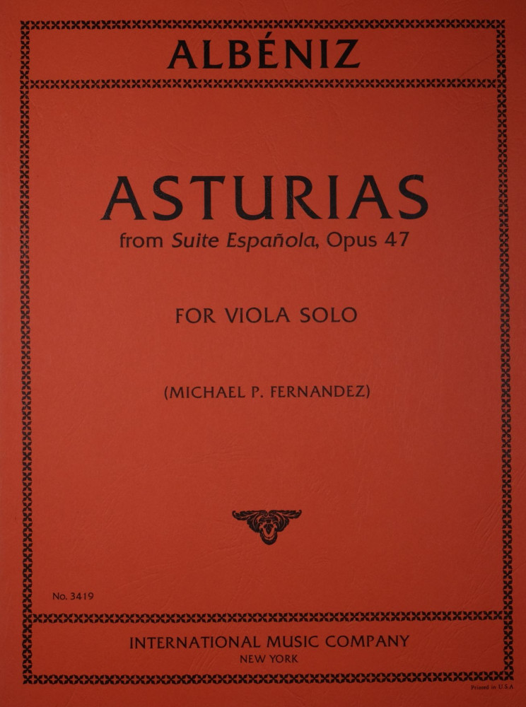 Asturias, arranged for Viola
