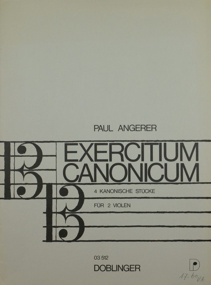 Exercitium canonicum, für 2 Bratschen