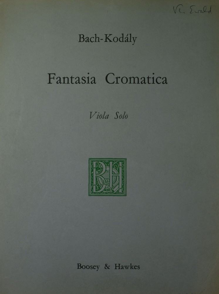 Fantasia cromatica, BWV 903, für Bratsche
