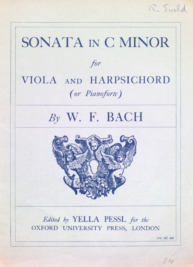 Sonate c-moll, für Bratsche und Cembalo