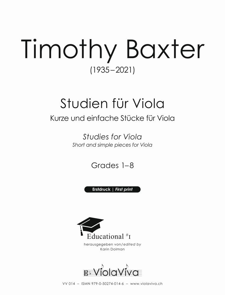 Studies for Viola Grade 5, for Viola