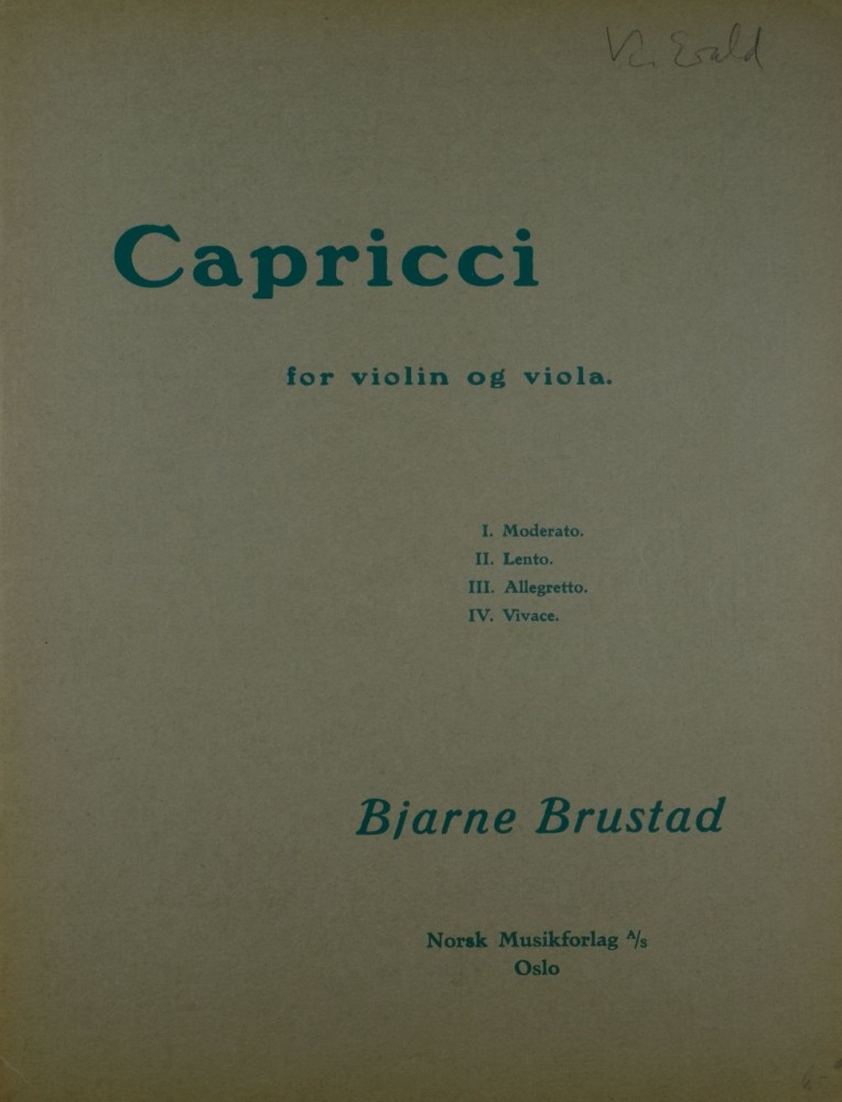 Capricci, für Violine und Bratsche
