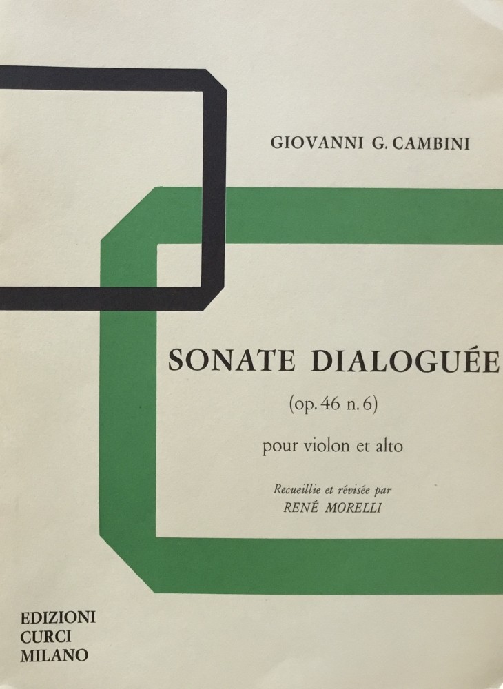 Sonate dialoguée Es-dur, op. 46, Nr. 6, für Violine und Bratsche