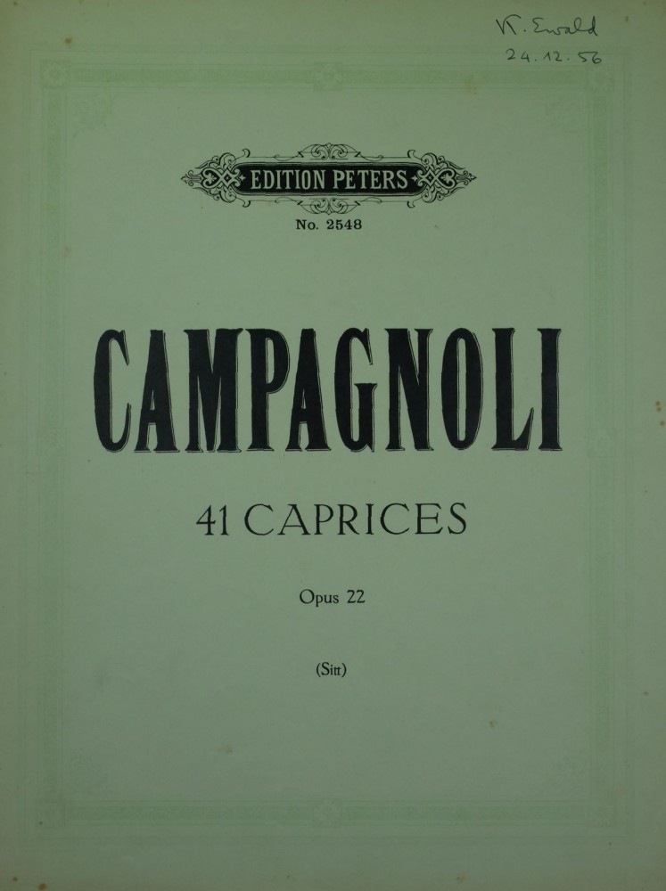 41 Capricen, op. 22, für Bratsche