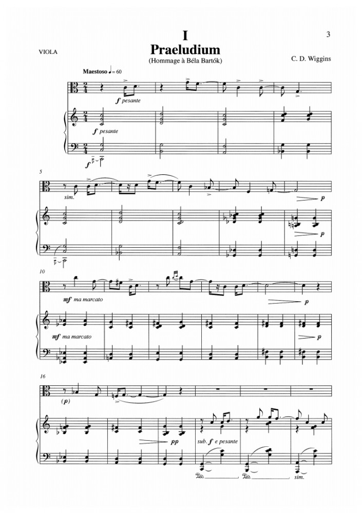 Pieces of Eight, op. 157, für Bratsche und Klavier