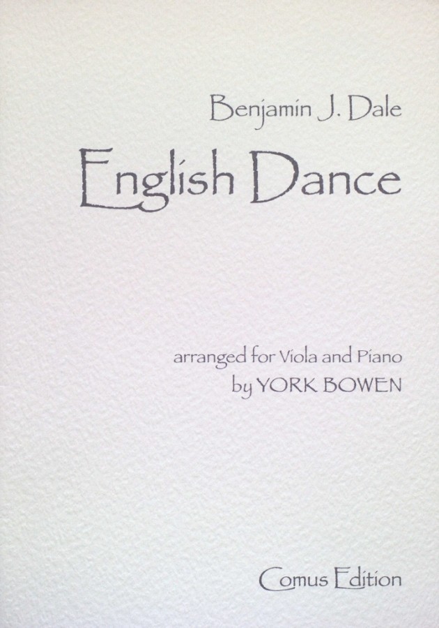 English Dance, für Violine und Klavier, arrangiert für Bratsche und Klavier