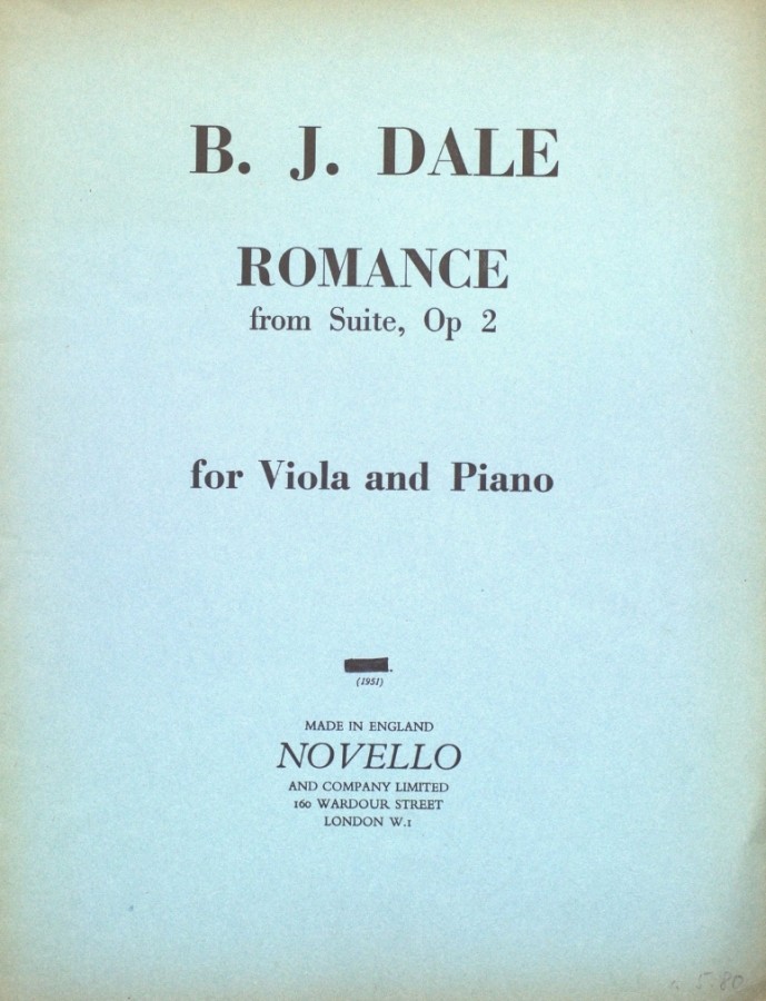 Romance from Suite, op. 2, für Bratsche und Klavier