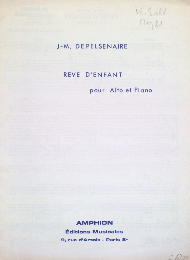 Rêve d'enfant, für Bratsche und Klavier