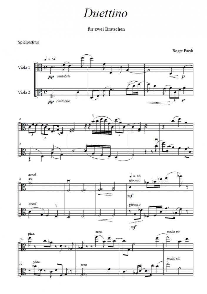 Duettino, op. 77, für zwei Bratschen