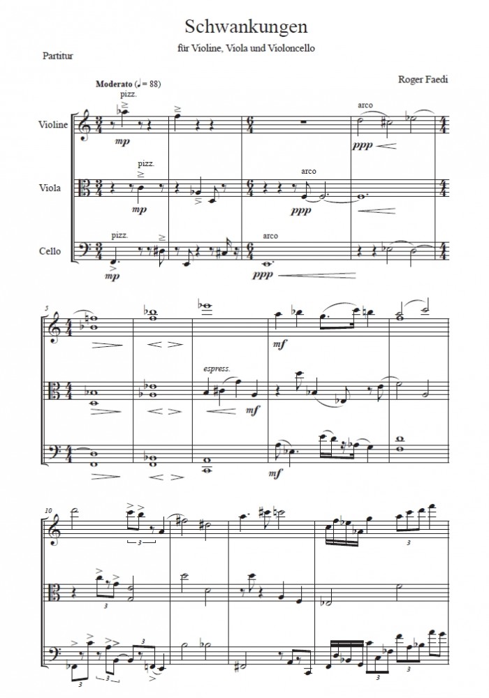Schwankungen, op. 38, für Violine, Bratsche und Violoncello