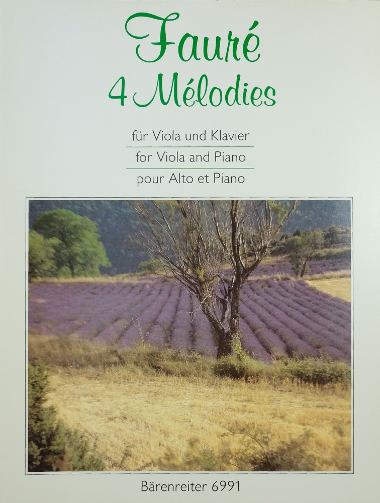 4 Mélodies (Lieder): Les Berceaux, Sylvie, Au bord de l'eau, Toujours, arrangiert für Bratsche und Klavier