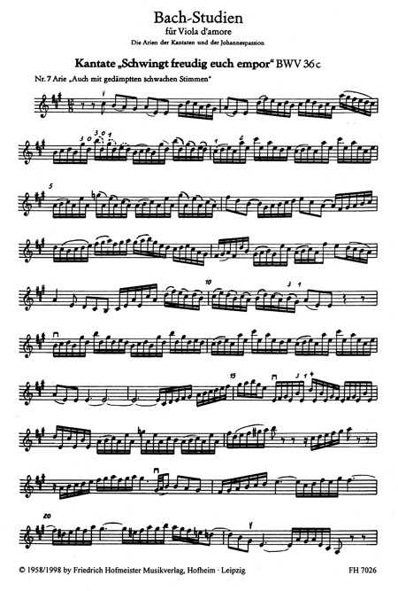 Bach-Studien für Viola d'amore, für Viola d'armoe