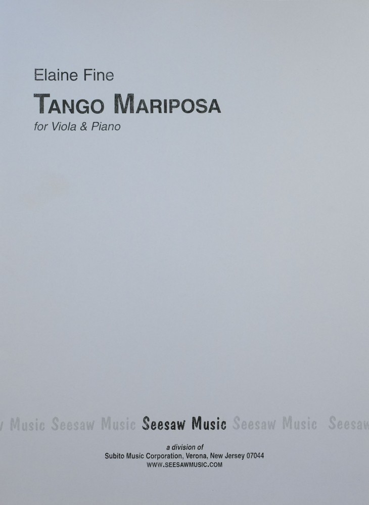 Tango Mariposa, for Viola, Violoncello and Harp