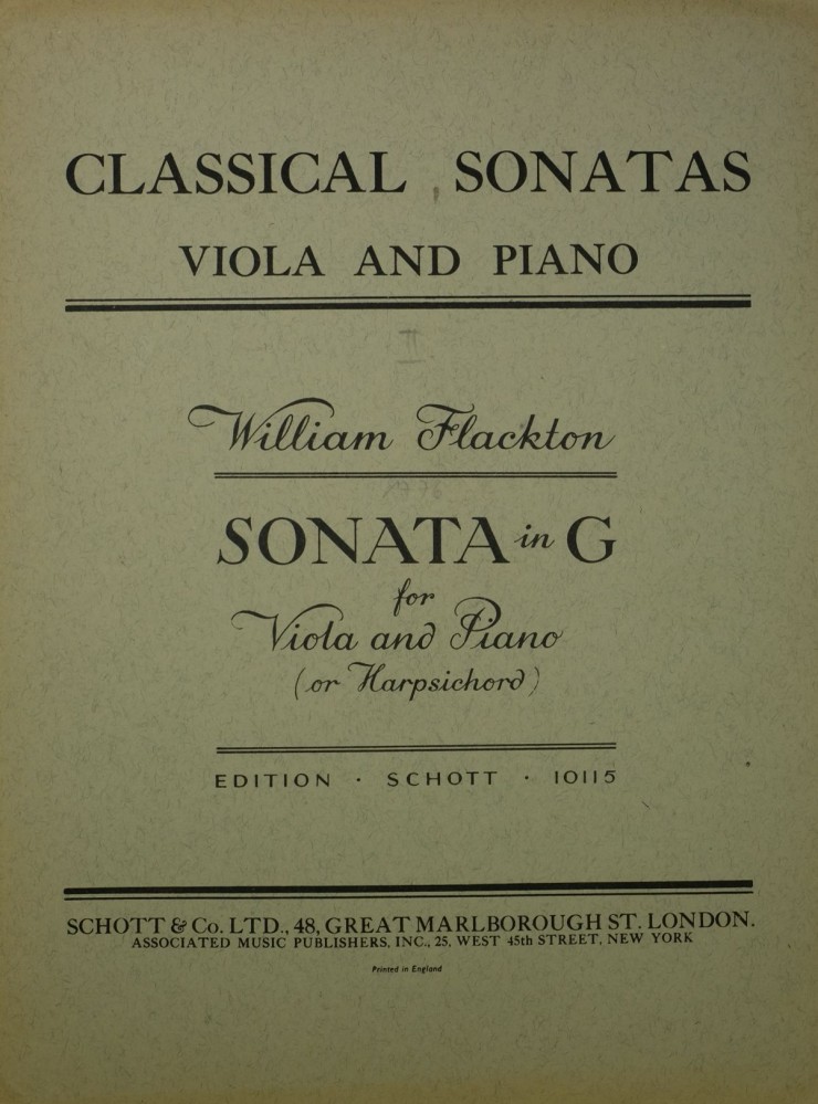 Sonate G-dur, op. 2, Nr. 6, für Bratsche und Klavier
