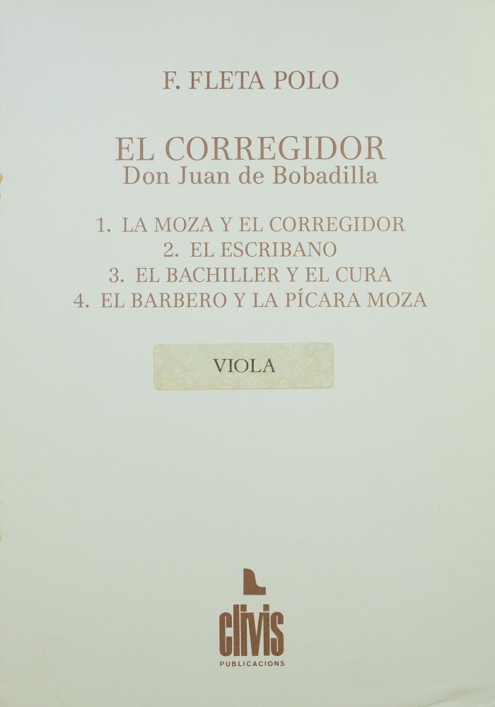 El Corregidor. 4 leichte Stücke, op. 58, Nr. 5, für Bratsche und Klavier