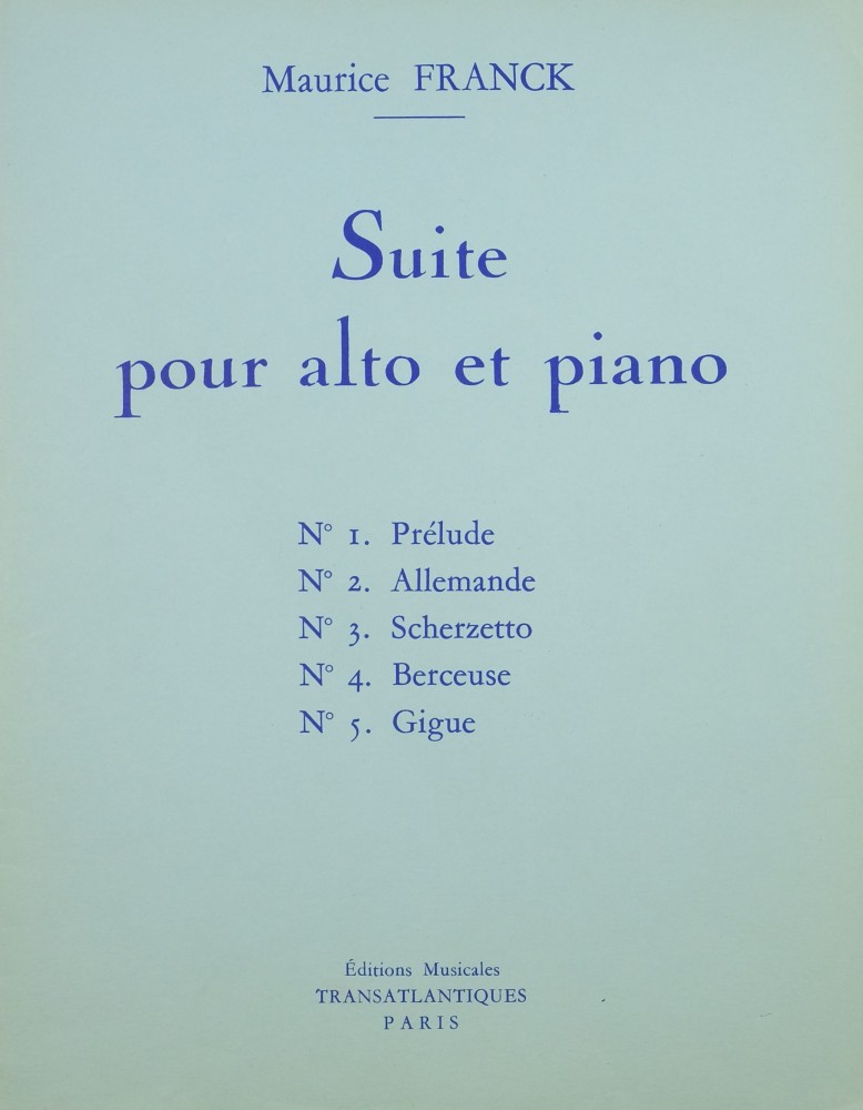 Suite für Bratsche und Klavier
