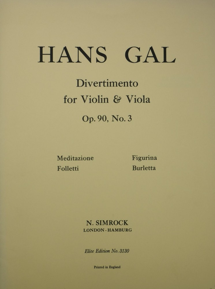 Divertimento, op. 90, Nr. 3, für Violine und Bratsche