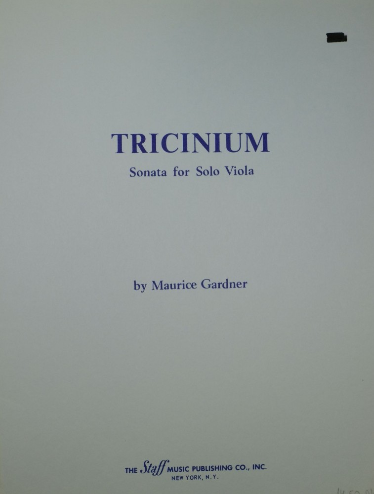 Tricinium. Sonata für Bratsche