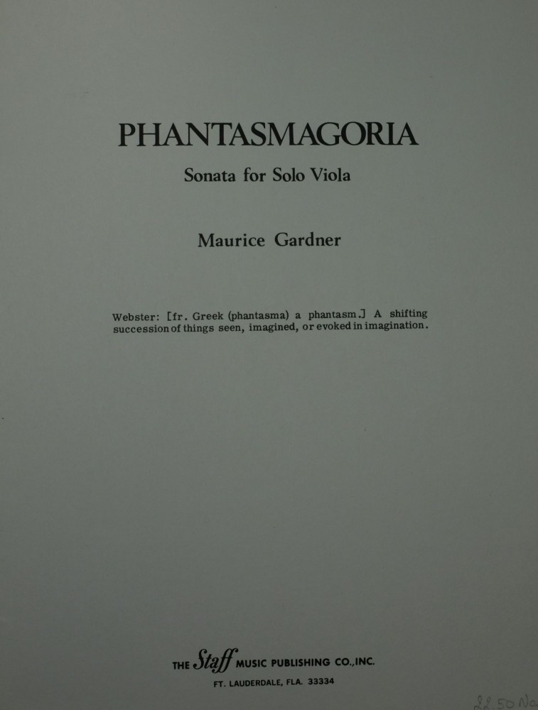 Phantasmagoria, Sonate für Bratsche