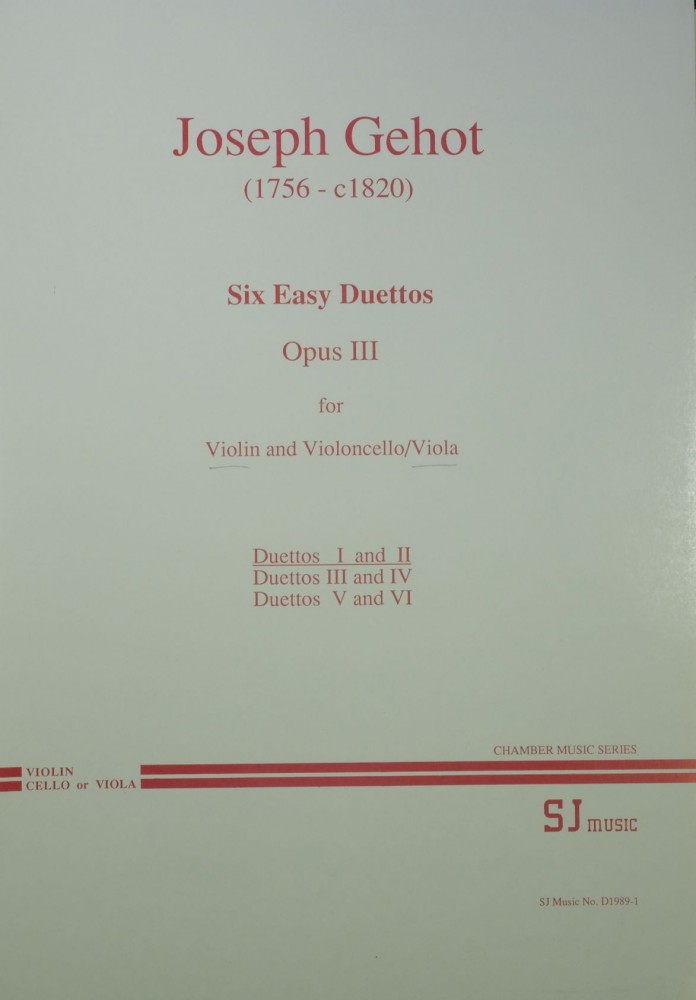 Easy Duettos, op. 3, Nr. 1 & 2 (B/A), für Violine und Bratsche (Violoncello)