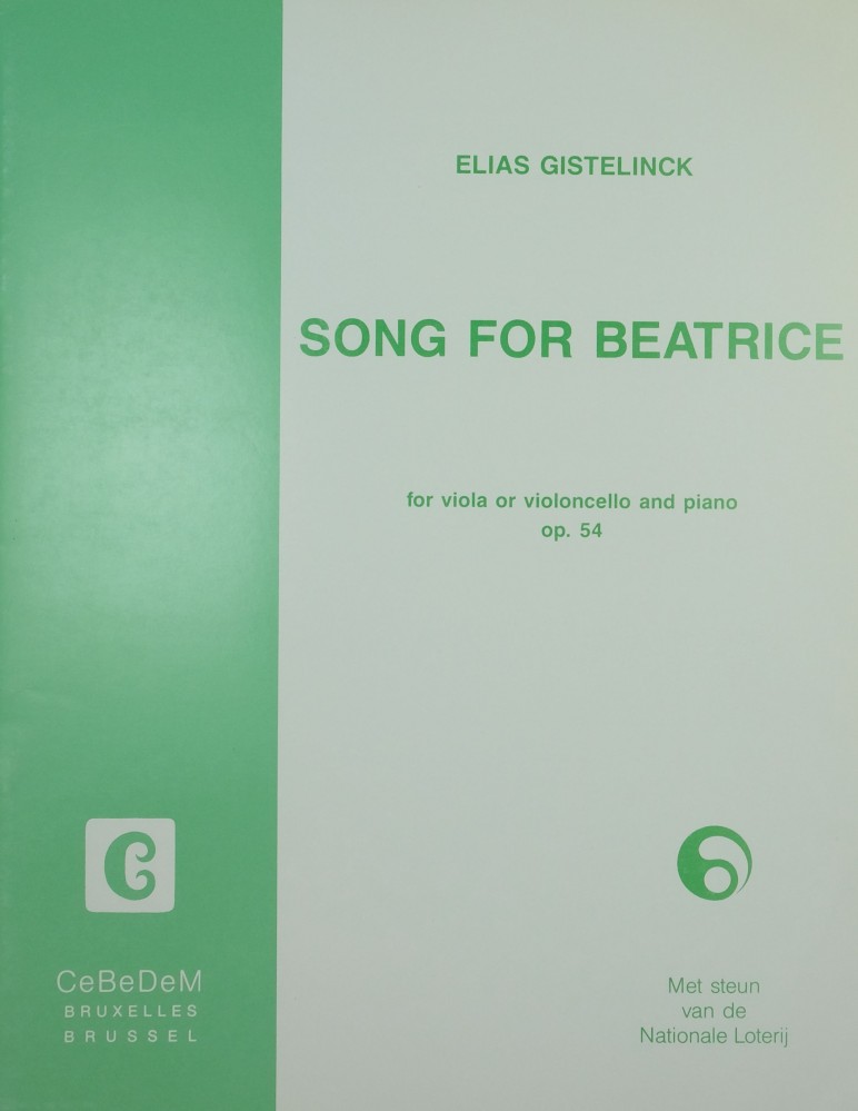 Song for Beatrice, op. 54, für Bratsche (Violoncello) und Klavier