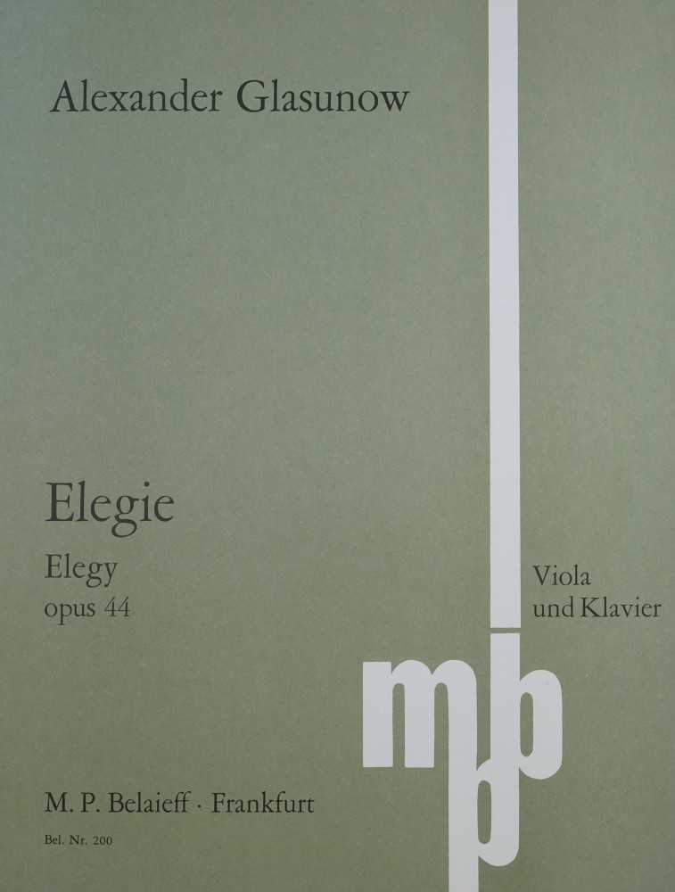 Elegie g-moll, op. 44, für Bratsche und Klavier
