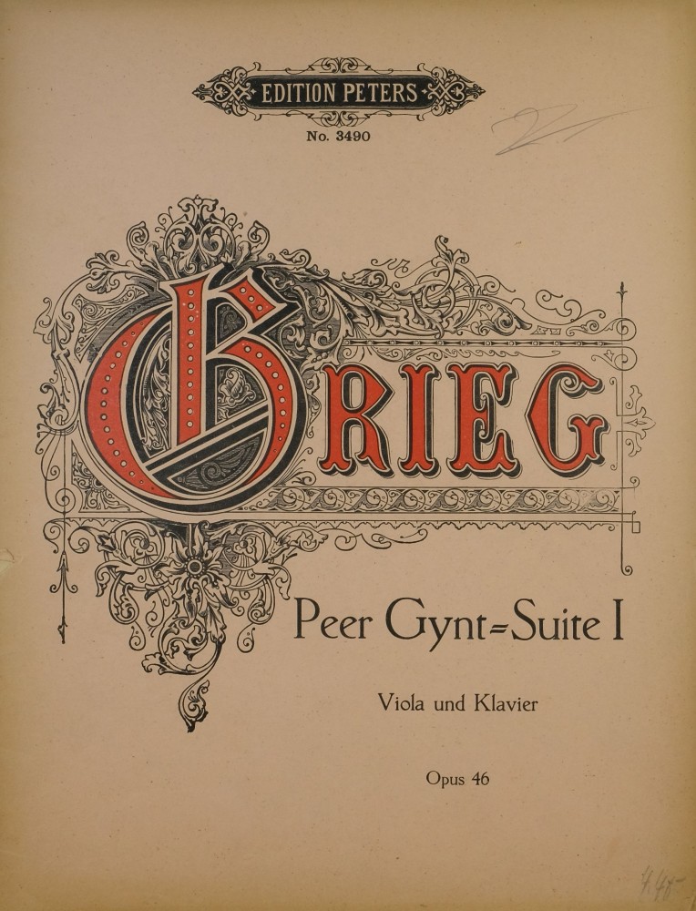 Peer Gynt-Suite I, op. 46, arrangiert für Bratsche und Klavier