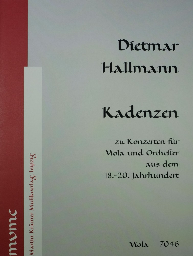 Cadenzas to Concertos for Viola and Orchestra form the 18th to the 20th century, for Viola