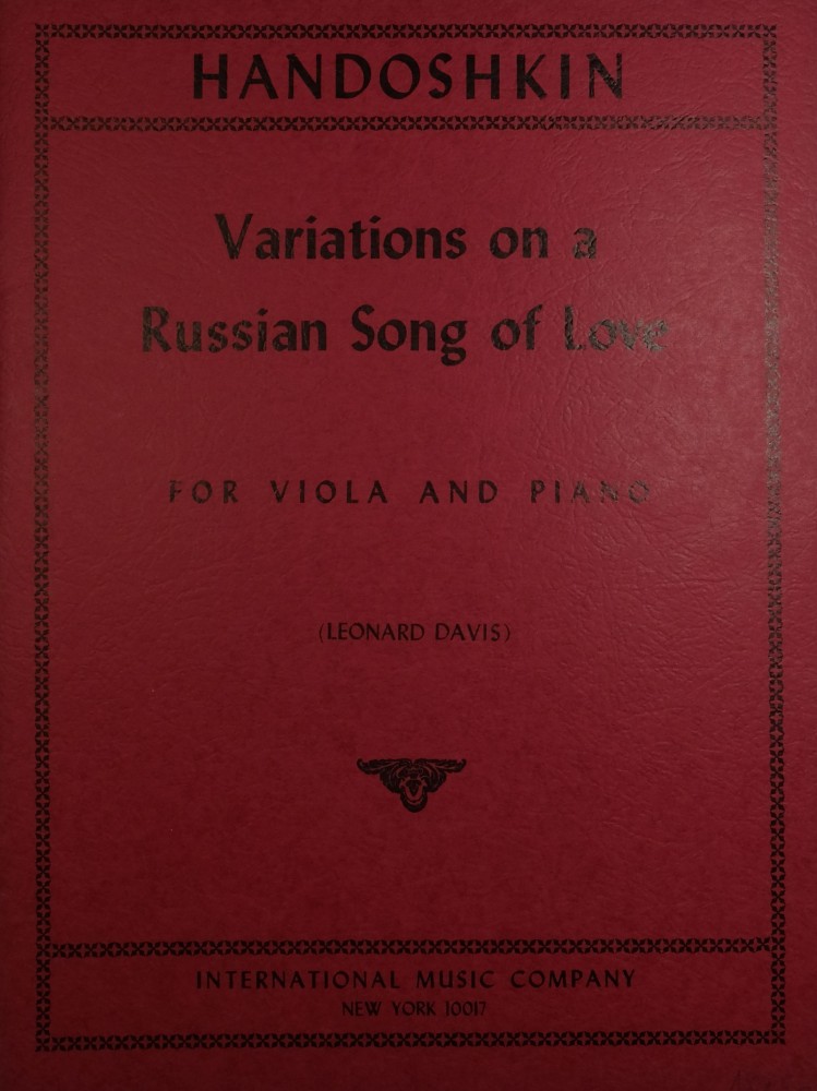 Variations on a Russian Song of Love, für Bratsche und Klavier