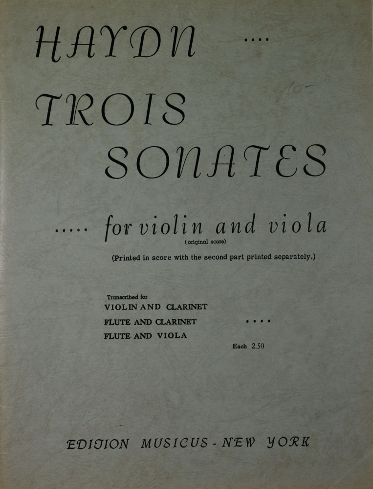 6 Sonaten (F/A/B/D/Es/C) für Violine und Bratsche