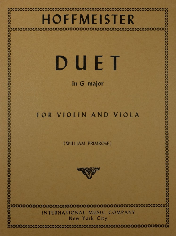 Duett G-dur, für Violine und Bratsche
