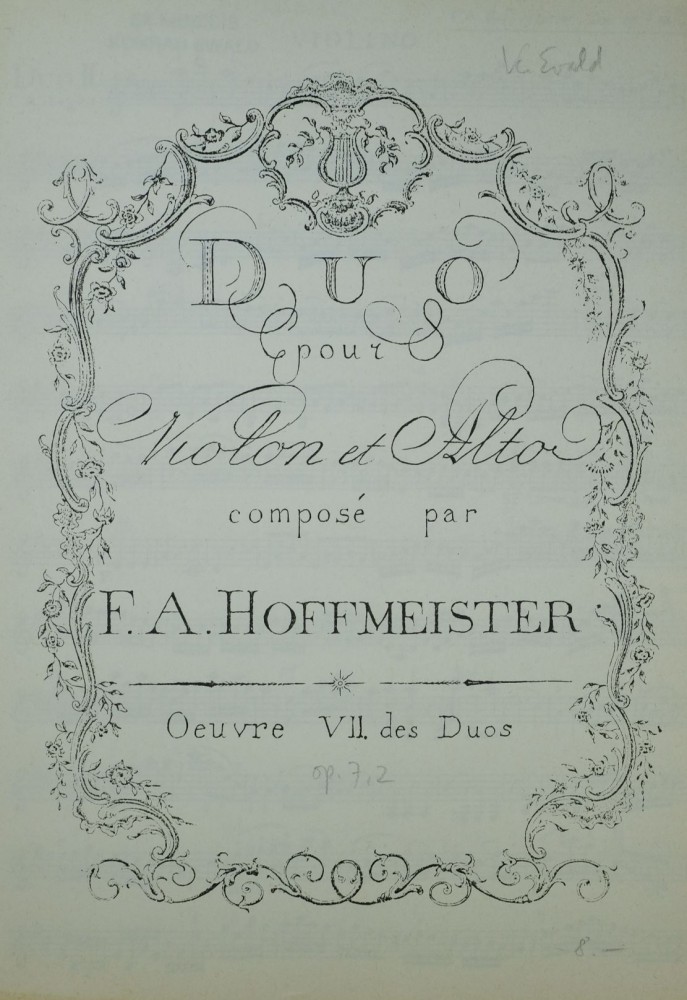 Duo D-dur, op. 7, Nr. 2, für Violine und Bratsche